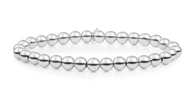 Sparkling Jewels - Stříbrný kuličkový náramek pro ženy Saturn SB-S-6MM-ADD