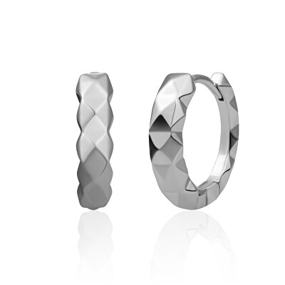 Sparkling Jewels - Vícehranné stříbrné náušnice EAS29