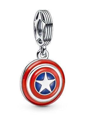 Pandora - Stříbrný přívěsek Štít Kapitána Ameriky Marvel 790780C01