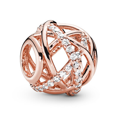 Pandora - Bronzový korálek s třpytivými krystaly Moments 781388CZ