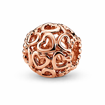 Pandora - Mărgea de bronz cu inimioare Rose Moments 780964