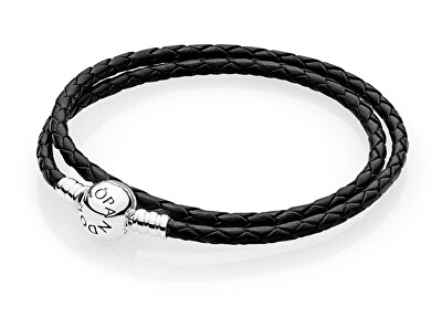 Pandora - Dvojitý kožený náramek 590745CBK-D