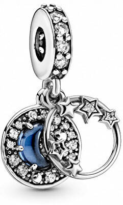 Pandora - Dvojitý stříbrný přívěsek Night Sky Crescent Moon 799216C01