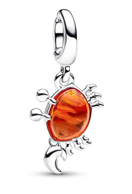 Pandora - Hravý stříbrný přívěsek Krab Sebastian Disney 792694C01