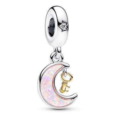 Pandora - Krásný přívěsek Klíč a měsíc Shine 762985C01