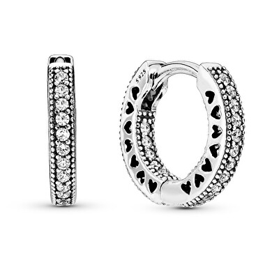 Pandora - Kruhové náušnice s krystaly 296317CZ