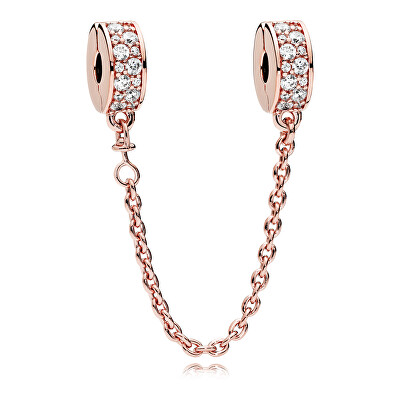 Pandora - Pozlacený bezpečnostní řetízek se zirkony Rose 786322CZ-05