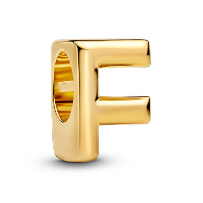 Pandora - Mărgea placată cu aur „F” Shine Moments 763952C00