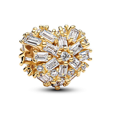 Pandora - Mărgea placată cu aur Inima sclipitoare inimă Shine Moments 764240C01