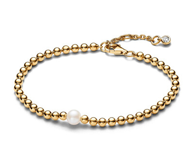 Pandora - Pozlacený korálkový náramek Perla Timeless Shine 563173C01