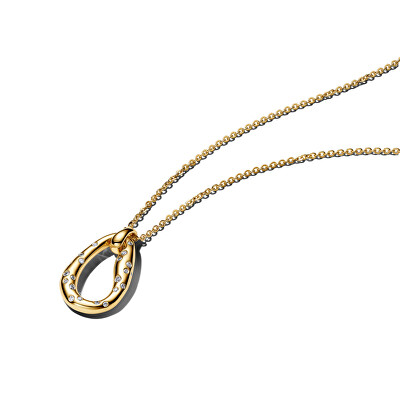 Pandora - Pozlátený náhrdelník so zirkónmi Essence Shine 364666C01-45