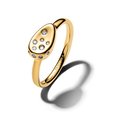 Pandora - Pozlacený pečetní prsten se zirkony Shine Essence 164672C01