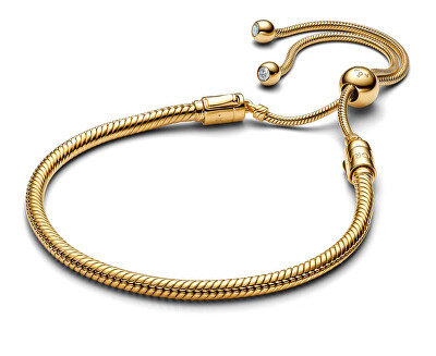 Pandora - Brățară placată cu aur cu închidere glisantă Șarpe Shine 563580C01-2