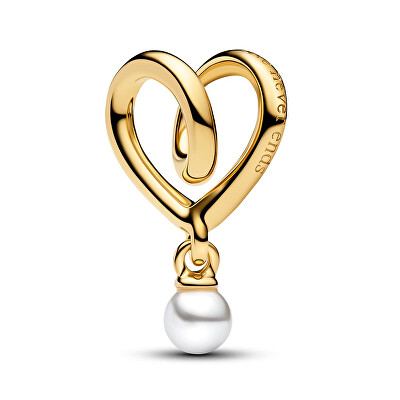 Pandora - Pozlacený přívěsek Srdce s perlou Shine Moments 764138C01