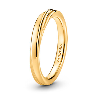 Pandora - Pozlacený vlnitý prsten Shine Essence 163888C00