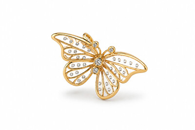 Pandora - Prekrásna pozlátená korálka Motýľ Shine Moments 764487C01