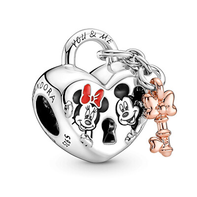Pandora - Přívěsek Visací zámek Disney Mickey Mouse & Minnie Mouse 780109C01