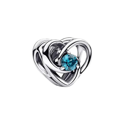 Pandora - Propletený srdcový korálek s krystalem Moments 793744C01