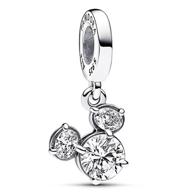 Pandora - Půvabný stříbrný přívěsek Mickey a Minnie Mouse Disney 793031C01