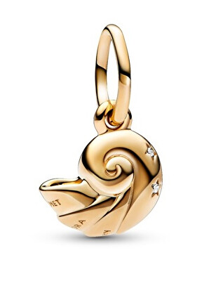 Pandora - Slušivý pozlacený přívěsek Mušle Shine Disney 762685C01