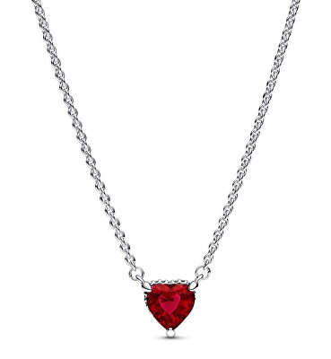 Pandora - Slušivý stříbrný náhrdelník Třpytivé srdce Timeless 392542C01-45