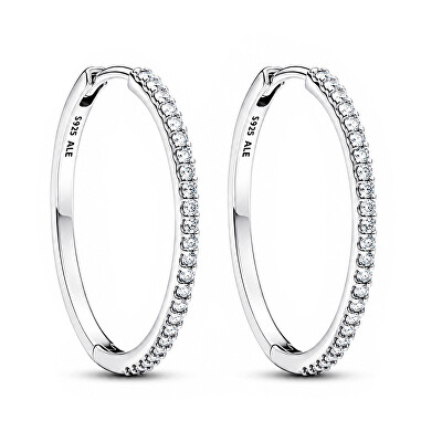 Pandora - Cercei rotunzi din argint cu zirconii Timeless 294650C01