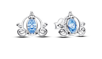 Pandora - Stříbrné náušnice Popelčin kočár Disney 293060C01
