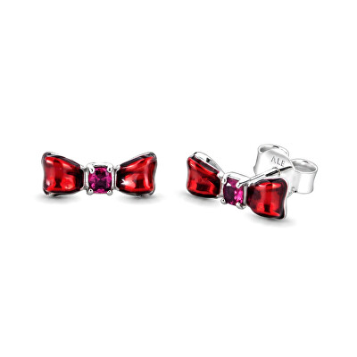 Pandora - Stříbrné náušnice Sněhurčina mašlička Disney 293779C01