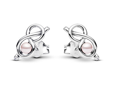 Pandora - Stříbrné náušnice Uzel nekonečna Moments 293761C01