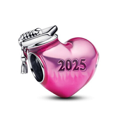 Pandora - Stříbrný korálek Srdce s promoční čepicí 2025 793788C01