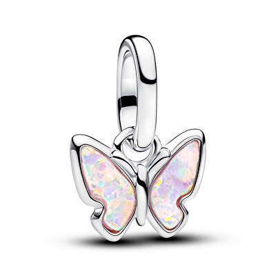 Pandora - Stříbrný mini přívěsek Růžový motýl Moments/ME 793825C01