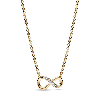 Pandora - Colier placat cu aur, model "Infinit strălucitor" Shine 368821C01