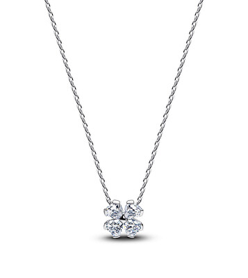 Pandora - Stříbrný náhrdelník Třpytivý čtyřlístek 394502C01-45