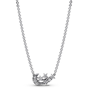 Pandora - Stříbrný náhrdelník Třpytivý měsíc a hvězdy Moments 392991C01-45