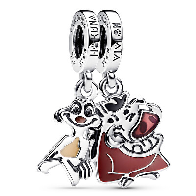 Pandora - Rozdělitelný stříbrný přívěsek Timon a Pumbaa Disney 793357C01