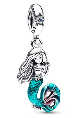 Pandora - Stříbrný přívěsek Malá mořská víla Disney 792695C01