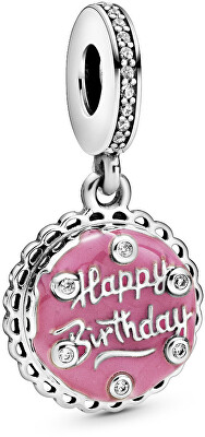 Pandora - Stříbrný přívěsek Růžový narozeninový dort 798888C01