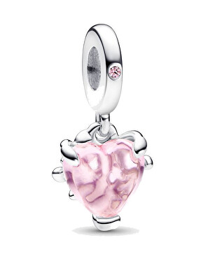 Pandora - Stříbrný přívěsek s růžovým krystalem 792654C01