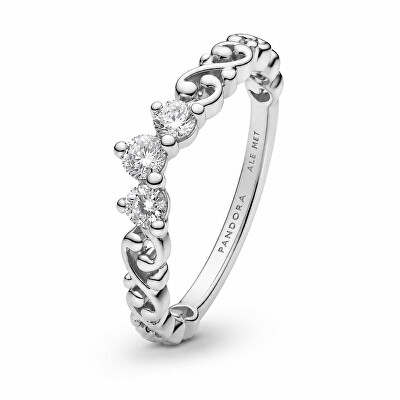 Pandora - Ezüst gyűrű Királyi tiara spirálokkal Moments 192232C01