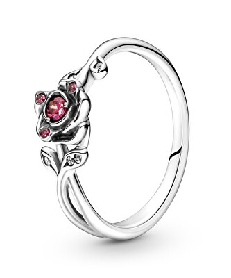 Pandora - Stříbrný prsten Růže Disney Kráska a Zvíře 190017C01