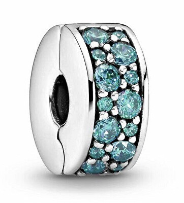 Pandora - Třpytivý tyrkysový korálek 791817MCZ