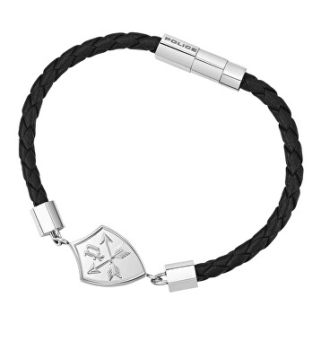 Police - Černý kožený náramek pro muže Urban Rebel PEAGB0001602
