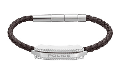 Police - Hnědý kožený náramek Gripcord PEAGB0038104