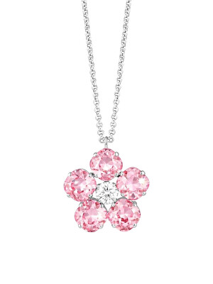 Preciosa - Bižutérny náhrdelník s krištáľom Preciosa Florita Bloom Pop 2646 69 (retiazka, prívesok)