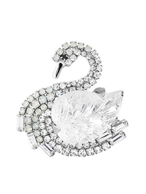 Preciosa - Brož s českým kříšťálem Labuť Glam Swan Glamour 2480 00