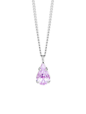 Preciosa - Jemný náhrdelník s fialkovým křišťálem Sweet Drop Candy 2468 56