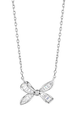 Preciosa - Něžný stříbrný náhrdelník Mašlička Tender Bow Glamour 5408 00