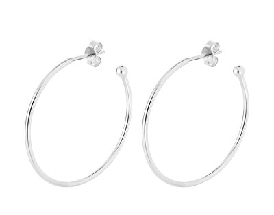Preciosa - Nadčasové stříbrné náušnice kruhy Hoop Vibes Glamour 5424 00