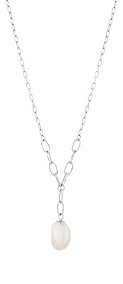 Preciosa - Něžný stříbrný náhrdelník s pravou perlou Pearl Heart 5356 01
