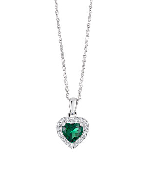Preciosa - Něžný stříbrný náhrdelník se srdíčkem Velvet Heart 5370 66